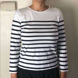 SEZANE NAUTICAL STRIPPED SHIRT